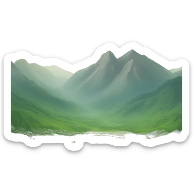 mountain countryside sticker