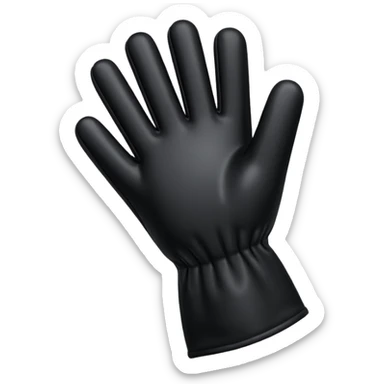 goth black velvet glove sticker