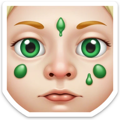 nose with snot and septum piercing sticker