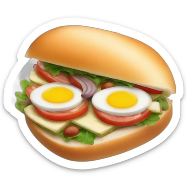 Pan bagnat sandwich France nice niçoise sticker