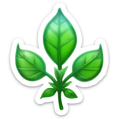 Hojas, un cristal, y el símbolo de Om para representar la conexión con lo espiritual y lo natural. tienda hilistica sticker