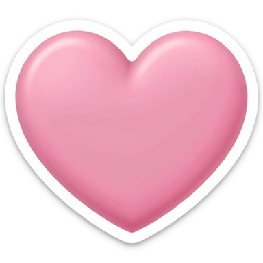 Pink line hand drawn Heart sticker