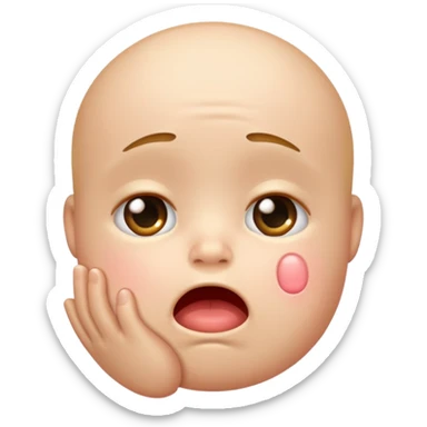 Please make an iPhone version of the baby emoticon that hurts because of the fever sticker