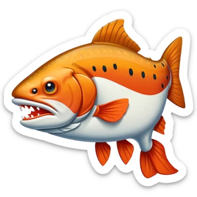 Cutthroat trout hockey logo sticker