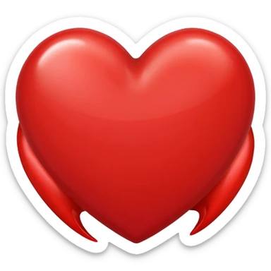red heart redesigned sticker