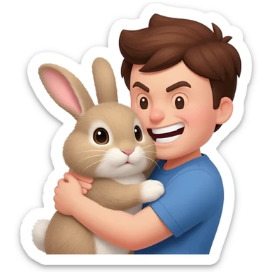 Love aggression towards fluffy things  sticker