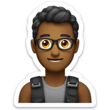 crear un emoji de geeko con ojos grandes tiernos en color negro diciendo gracias sticker