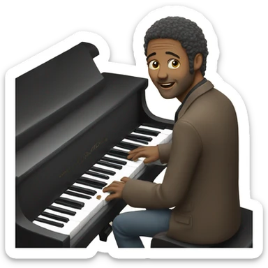 Man play piano  sticker