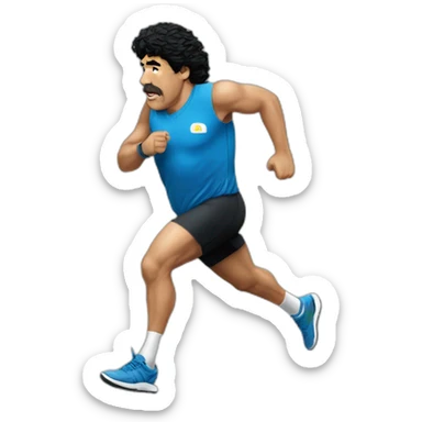 diego maradona jogging sticker