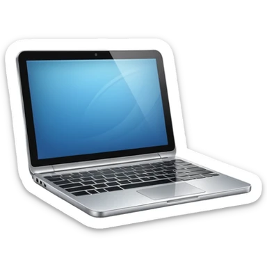 Laptop, nice and very shiny. sticker