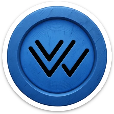 blue tick ✅ in circular form with a rough outer body  sticker
