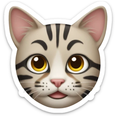 Striped cat sticker