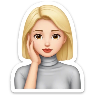 mulher com mao no pescoco sticker