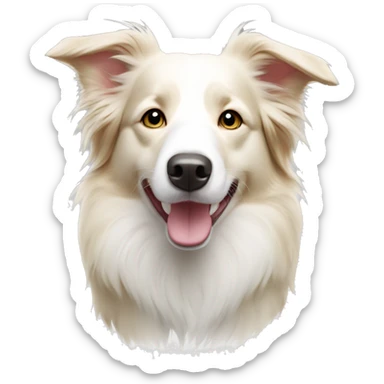 white blond border collie australian sticker