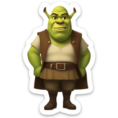 shrek and fiona sticker