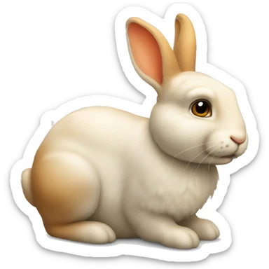 kleiner Hase, der eine Karotte frisst sticker