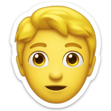 un emoji jaune qui regarde en bas sticker