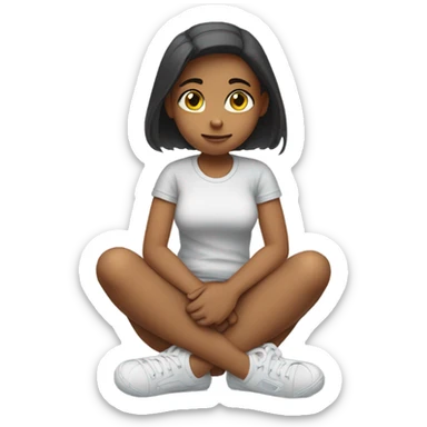 A girl having her period sticker