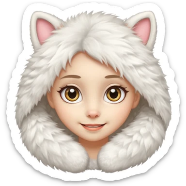 Attractive furry girl sticker