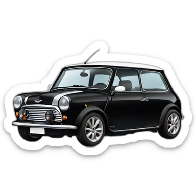 Black mini cooper sticker