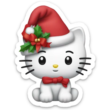 Christmas hello kitty sticker