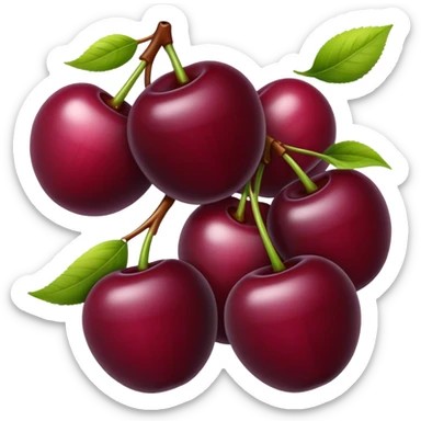 Black cherry sticker