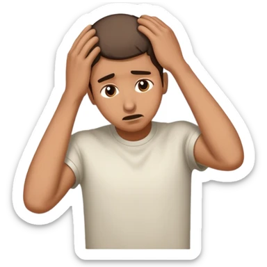 The person who beat his head to wall sticker