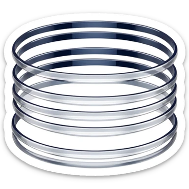 Clear  Slim Glass Bangles set sticker