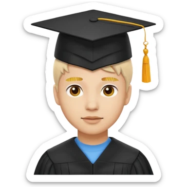 College with graduate hat sticker