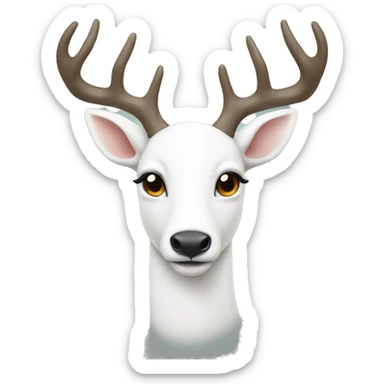 White deer  sticker