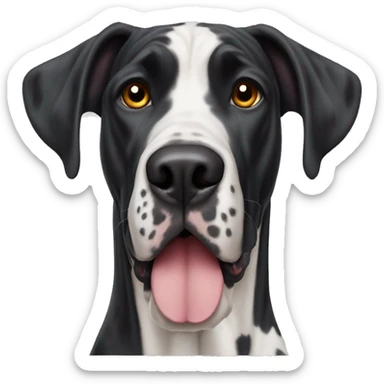 harlequin great dane dog  sticker