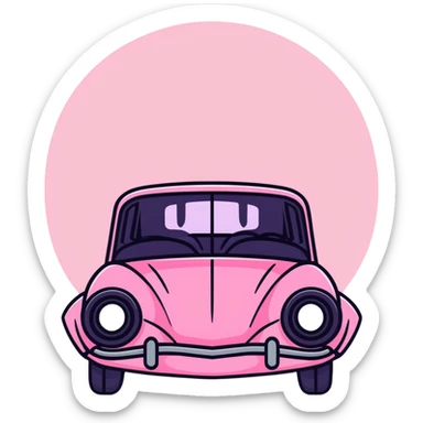 pink gothic car sticker