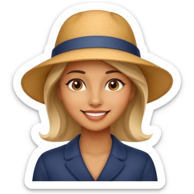 A realistic portrait of a woman wearing a stylish hat, soft shadows on her face, gentle smile, natural skin texture, cinematic lighting
 sticker