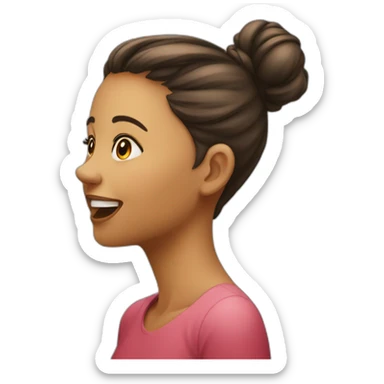 Side profile of Girl sticking her tongue out sticker