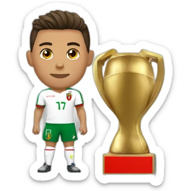 Ronaldo avec le maillot du Portugal mais le logo de l'Italie  sticker