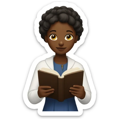 Black girl reading the Bible  sticker