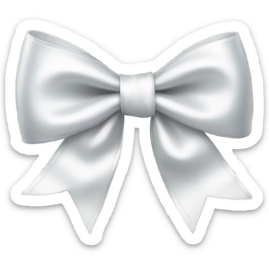 white satin bow sticker