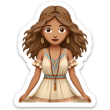 Boho dress sticker