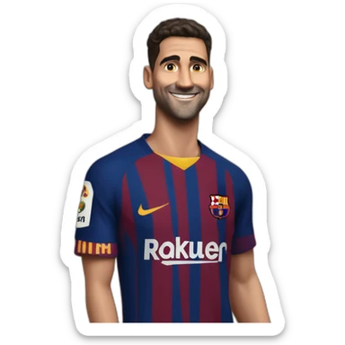 Pedri celebración de anteojos con camiseta del Barça y Ferran subido a su espalda festejando  sticker