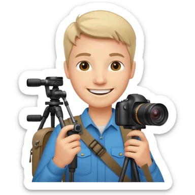 Photo Enthusiast + tripod strap, Tour Group. sticker
