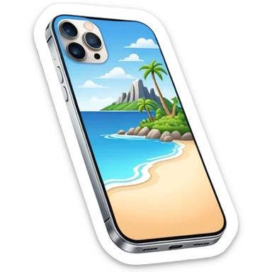 iPhone 14 Pro with dynamic island feature, sleek design sticker