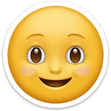 normal yellow emoji, but super defined sticker