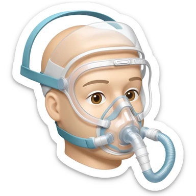 cpap face mask with head gear sticker