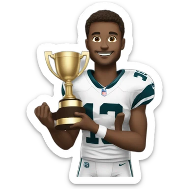 dak presscott holding trophy sticker