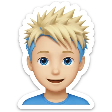 Naruto Anime style happy boy head sticker