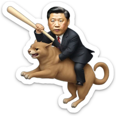 President Xi riding a bat sticker