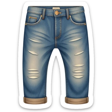 Brown swirled denim jeans sticker