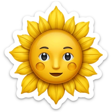 sol con cara pensativa sticker