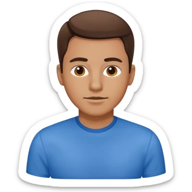 A men whos wearing a Blue Shirt sticker