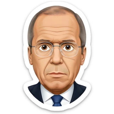 Sergey Lavrov
Minister of Foreign Affairs of the Russian Federation photorealistic thinking sticker
